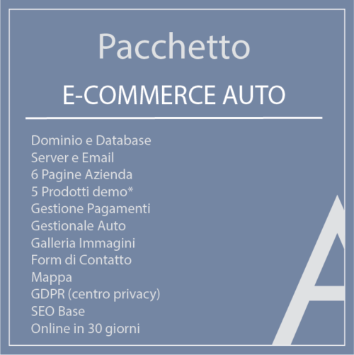 Pacchetto E-Commerce auto