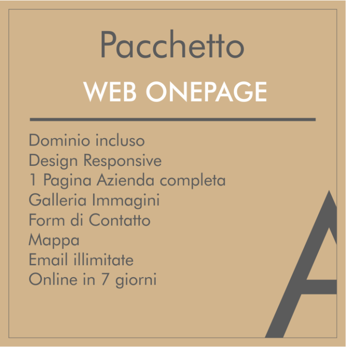 Pacchetto Sito Web onepage